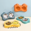 Cat and dog bowls, anti-knock cat water and food bowls, small and medium-sized pet cat food bowls, stainless steel double bowls, dog supplies Application Scenario